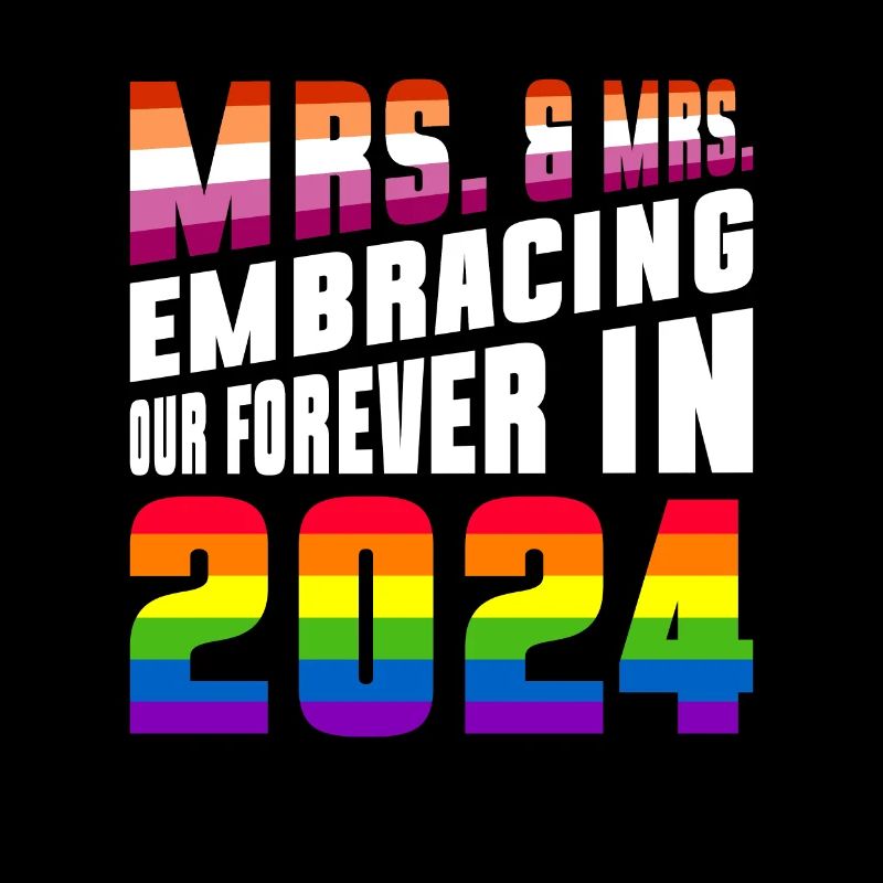 Mrs. & Mrs 2024 Gay Pride Hochzeit Homo-Ehe