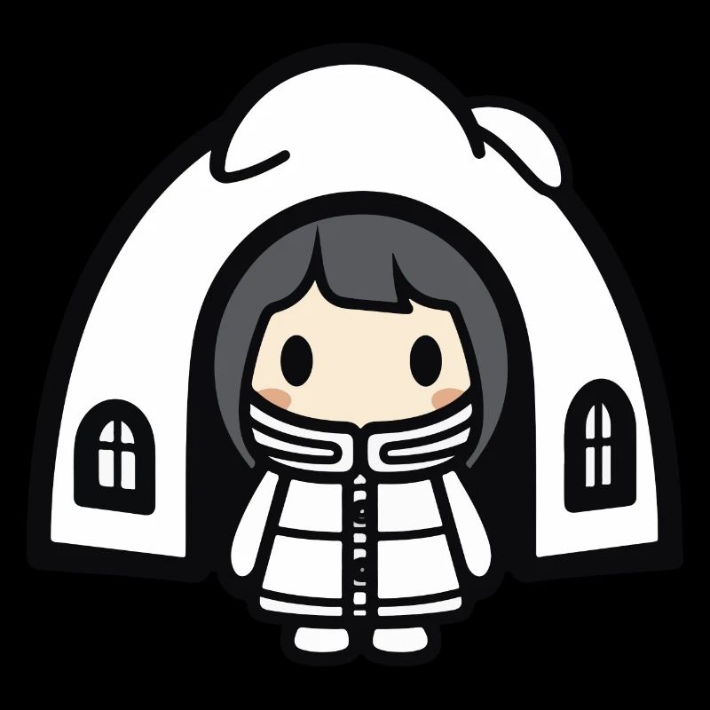 Bande dessinée d’hiver Eskimo Igloo