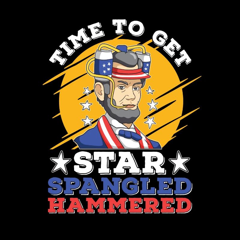 American July 4 Star Spangled Hammered