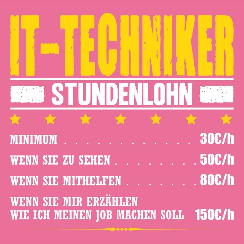 IT-Techniker Stundenlohn Informatiker Gehalt IT