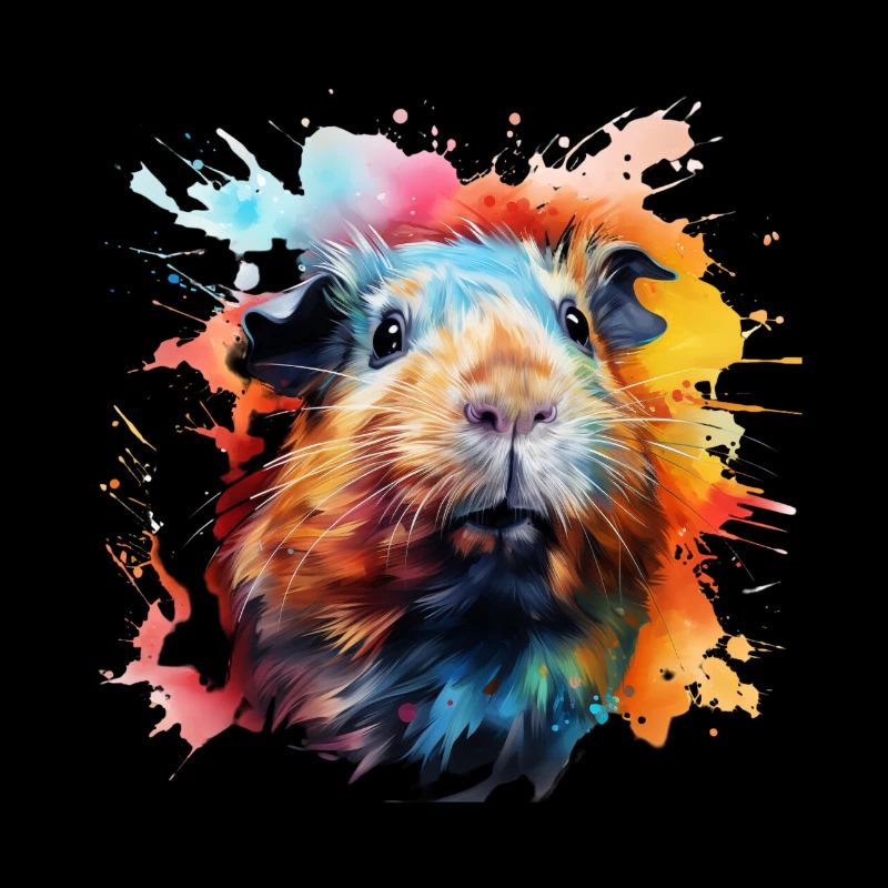 Cochon d’Inde couleur explosion rongeurs animaux domestiques