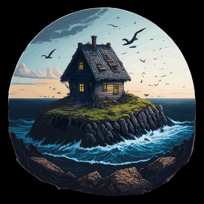 Maison solitaire sur une île balnéaire