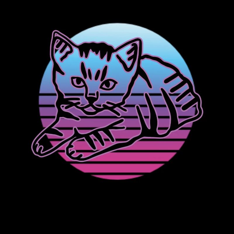 Chat graphique Retro Cat pour les propriétaires de chats