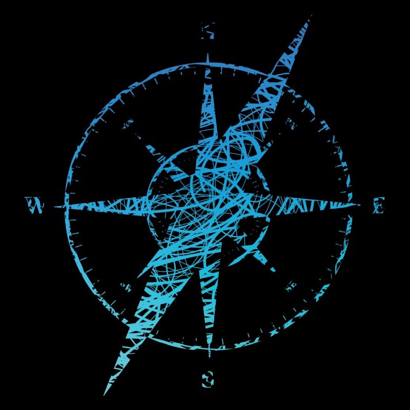 Sailor Compass Griffonner couleurs Ship Compass