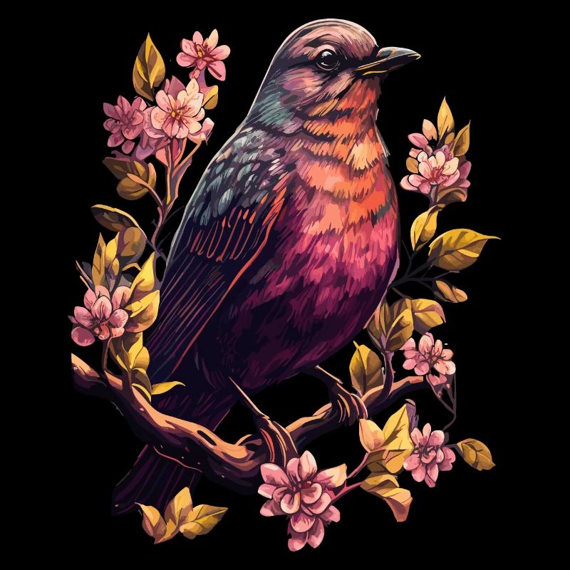Frühling Sonne Vogel Blüten