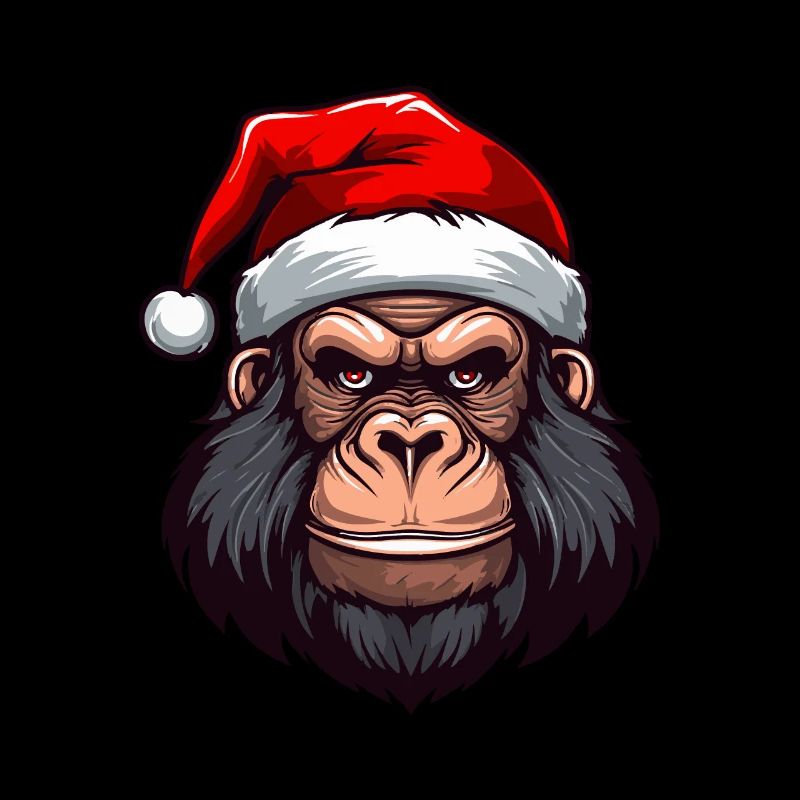 Tête de gorille Noël Noël