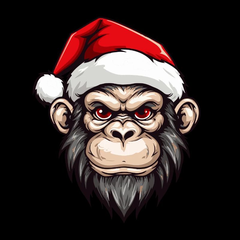 Tête de singe Noël Noël