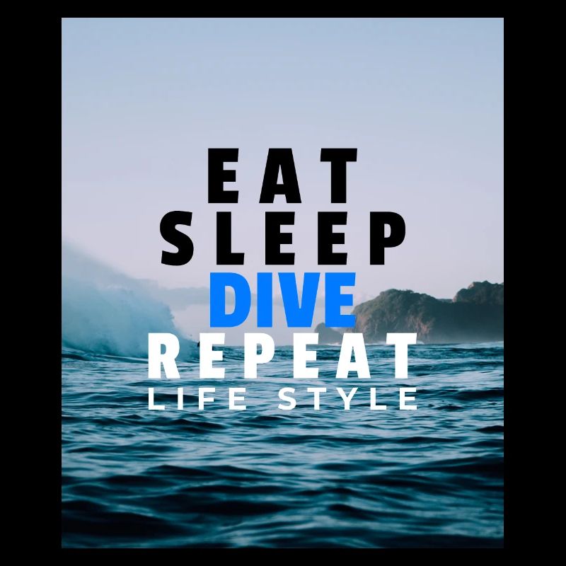 EAT SLEEP DIVE REPEAT Plongée Vacances Hobby Chemise