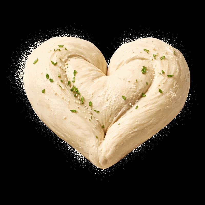 Herz aus Brotteig Backen Sauerteig Design