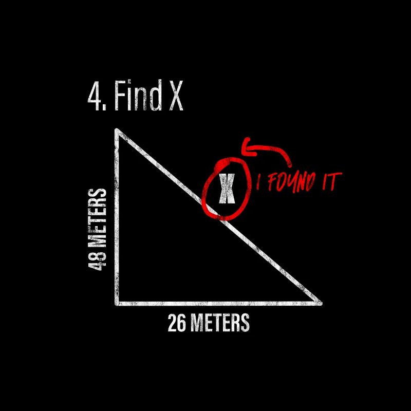 Find X, I Found It Mathematics Joke Math Joke
