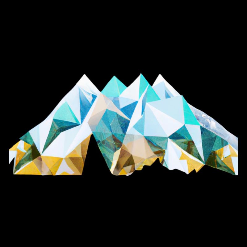 Abstract mountain range with glacier in nature