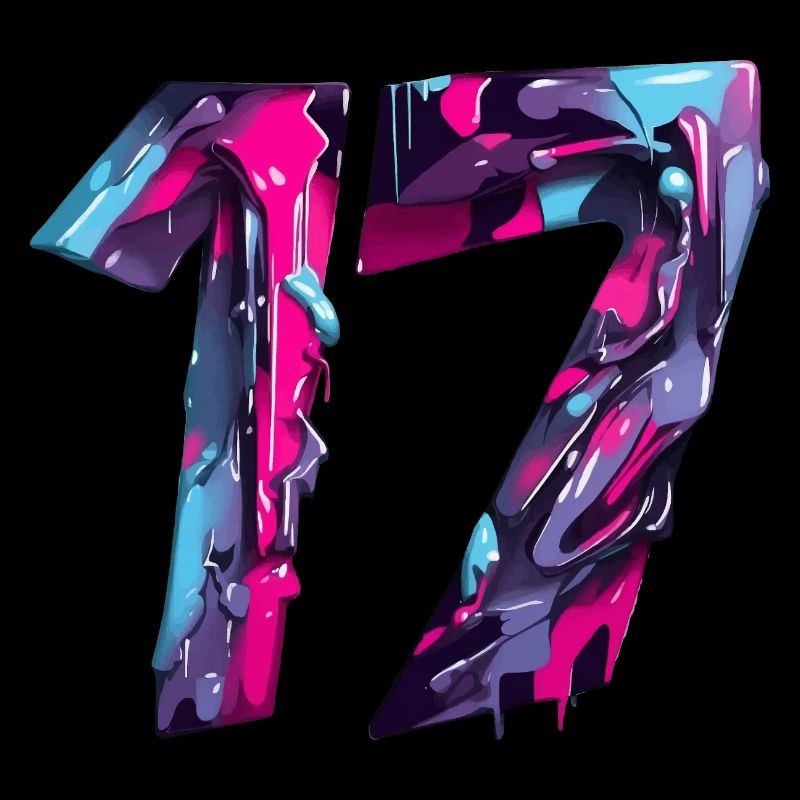 NR. 17 NUMMER 17 COOL 17. GEBURTSTAG