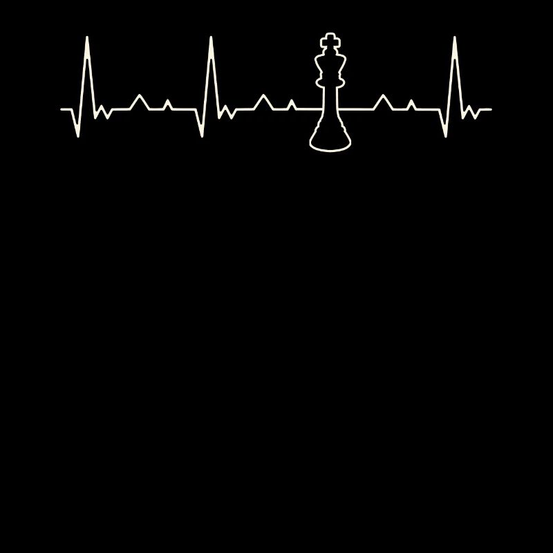 Piece de ajedrez rey. Corazón. Amor. Ekg.