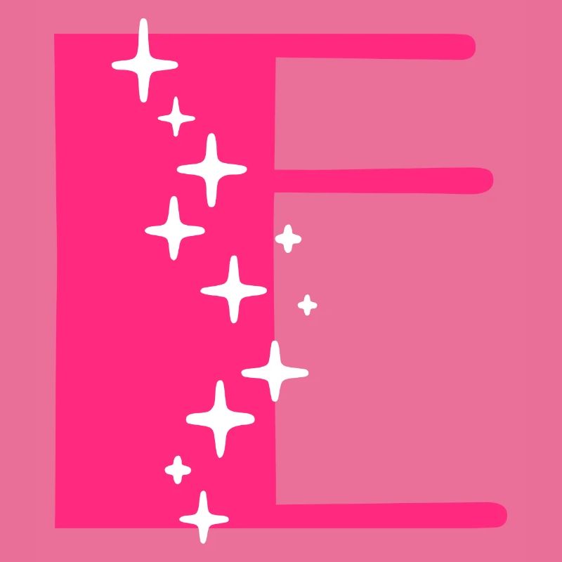 Buchstabe E Glitzer