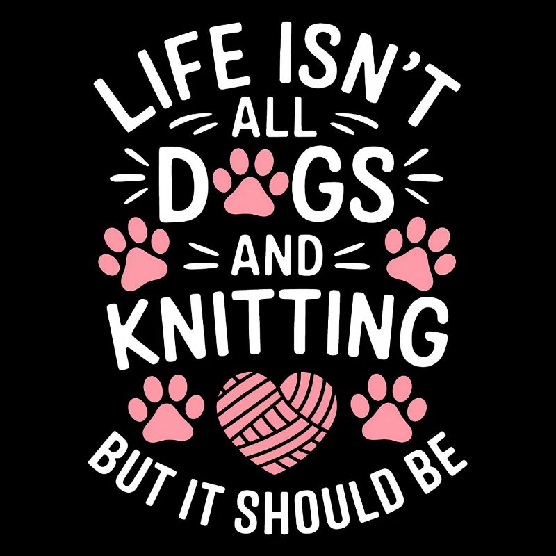 Stricken Spruch Hunde Lustiges Stricken Geschenk