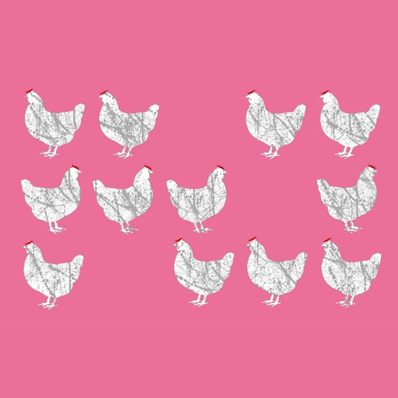 Trois rangées de jolis poulets à connaître