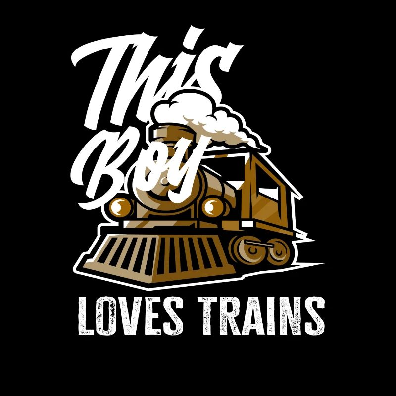 Boy Loves Train Trains Hobby