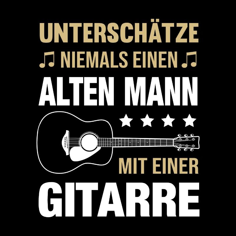 Alter Mann mit Gitarre Gitarrist