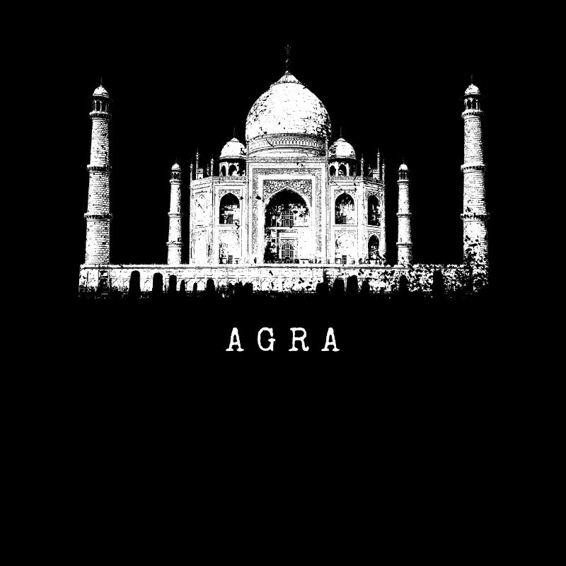 Taj Mahal Agra Inde Vintage Skyline Amour Inde