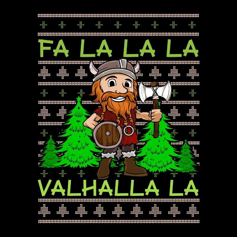 Xmas Valhalla Ugly Christmas Design for a Norse