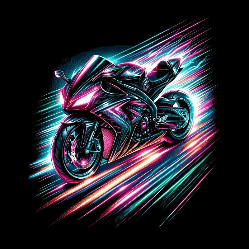 Neon Speed Demon: High-Velocity Light Trails