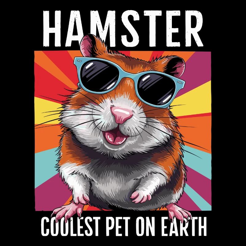 Hamster Coolest Pet On Earth Retro Sunglasses