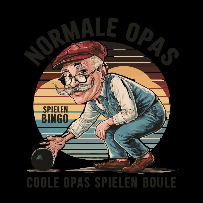 Cool grandpas play boules, pétanque, boccia
