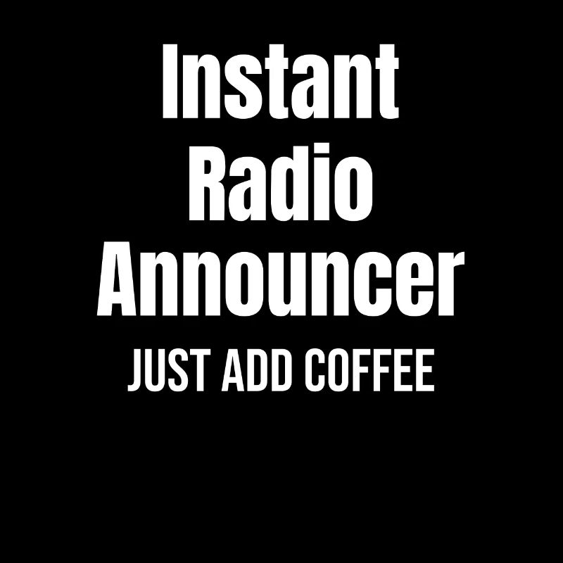 Annonceur radio instantané Il suffit d’ajouter du café jambon