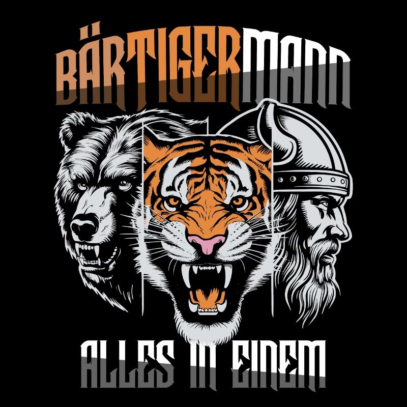 Bearded man all in one Viking