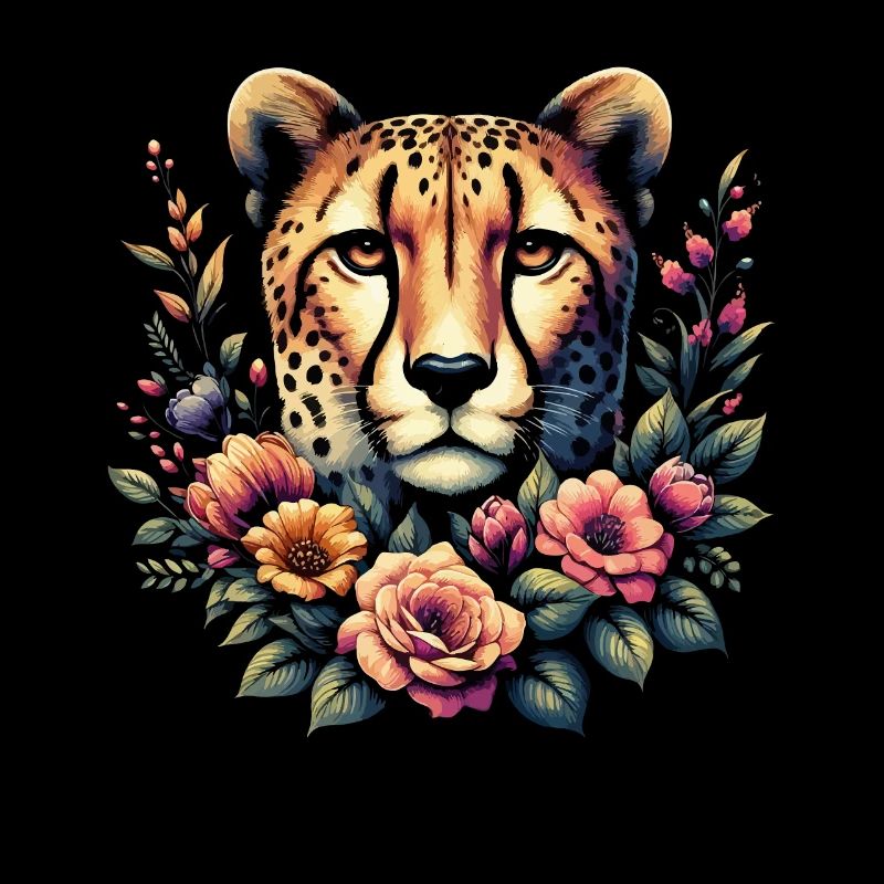 Cheetah Gepard Blumen