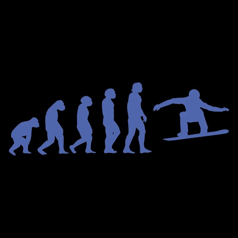 Snowboarder Evolution Silhouette Minimaliste