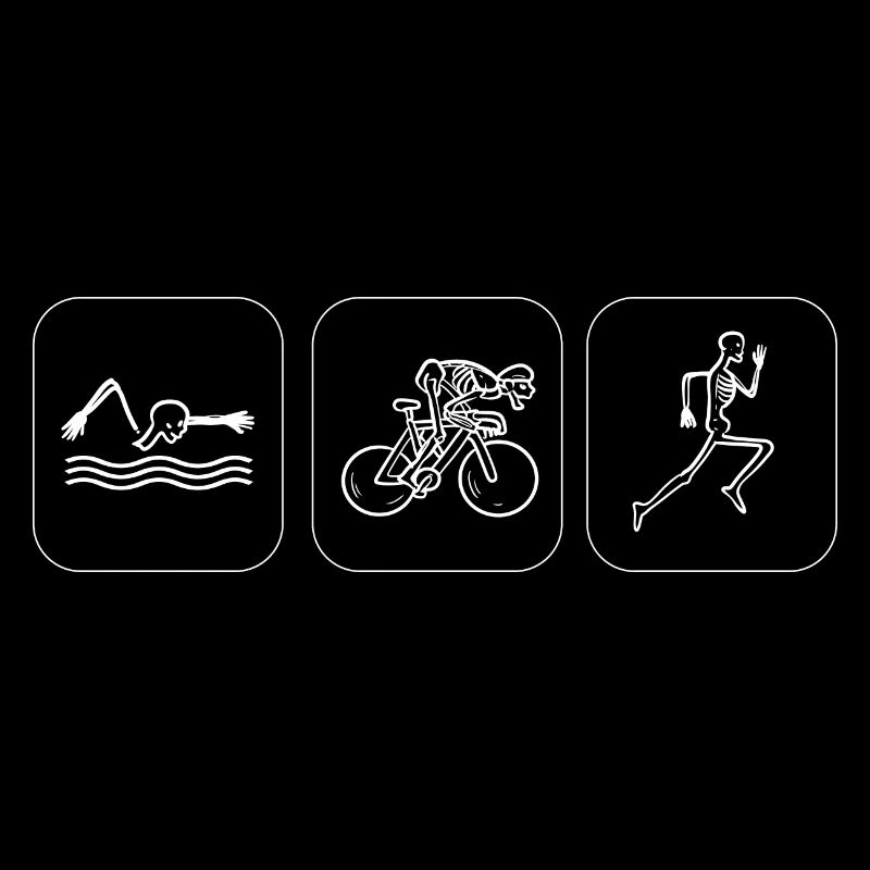 Lustiger Skelett -Triathlet Triathlet