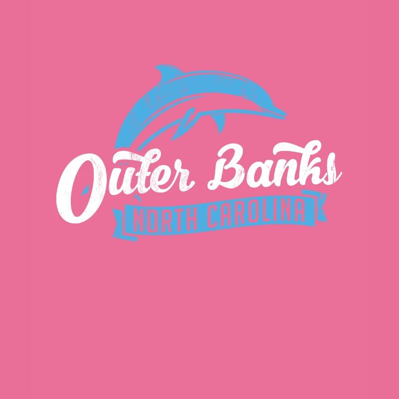 Outer Banks Delphin, Outer Banks Beach Tee, Nc Tee