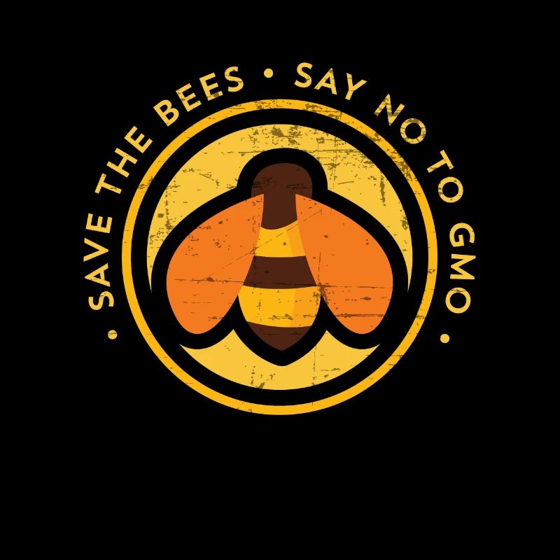 Save The Bees Design Dites non à Gmo Nature Vegan
