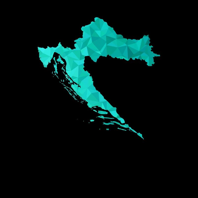 Croatia Map in Polygon Style - Croatia