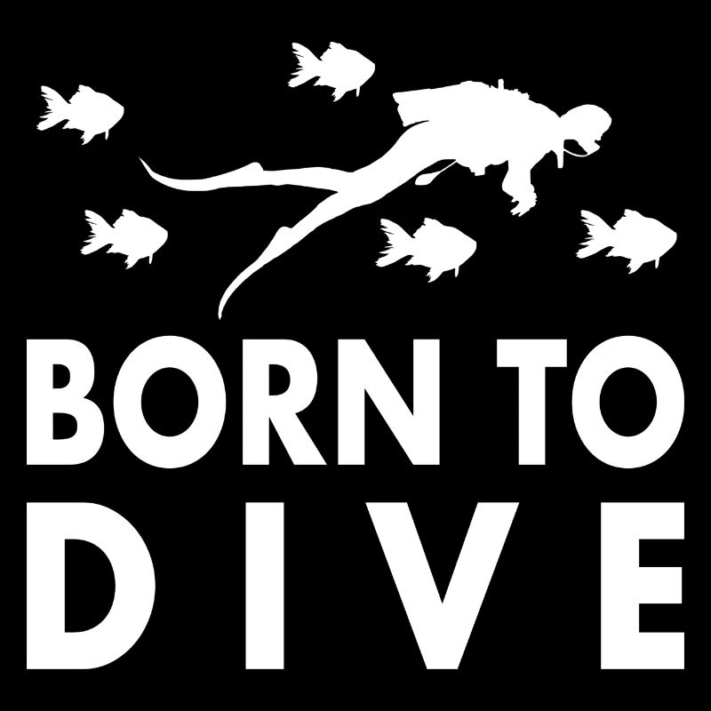 Taucher Geschnekidee Spruch Born to dive