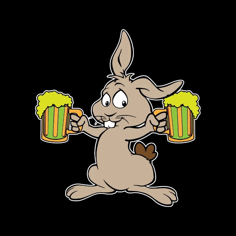 Le lapin apporte de la bière