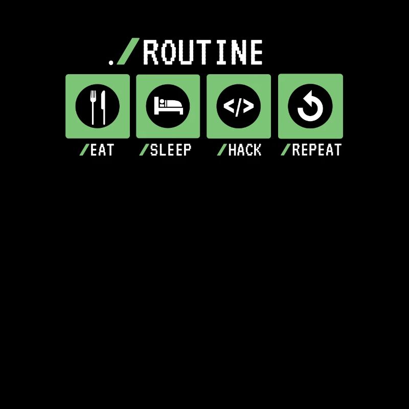 Routine Eat Sleep Hack Répéter Sniffer Phishing
