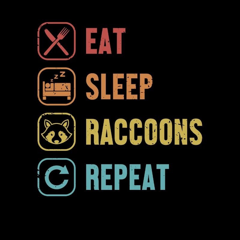 Manger Dormir Ratons laveurs Répéter Trash Panda Queen