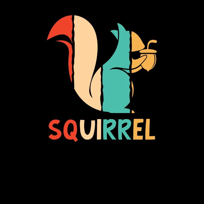 Retro Grey Squirrel Fox Squirrel