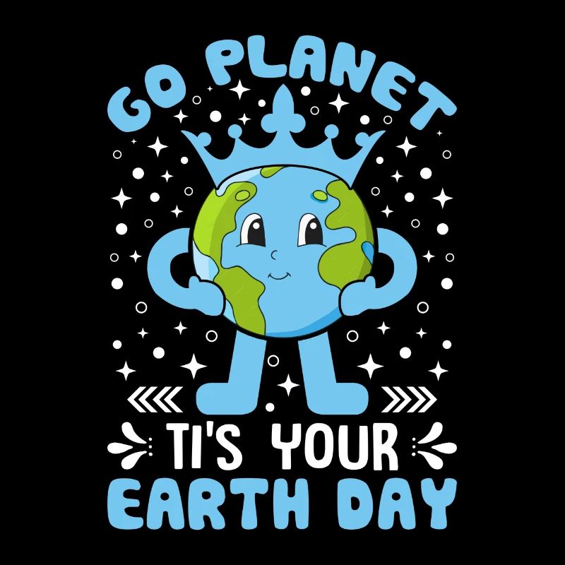 Go Planet c’est votre œuvre d’art joyeuse du Jour de la Terre
