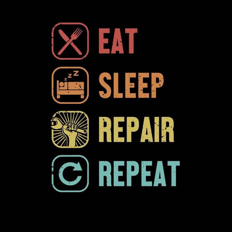Eat Sleep Repair Repeat Mechatronics Technician Master Automotive