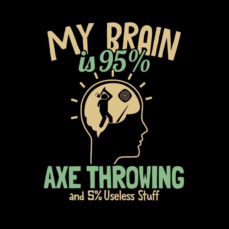 Mon cerveau est à 95 % Axtwerfen Jeu de lancer de hache Hache