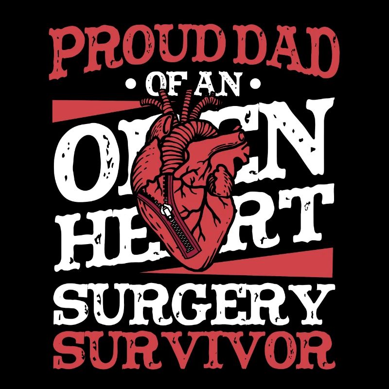 Stolzer Vater des Überlebenden der Herzoperation Open Heart