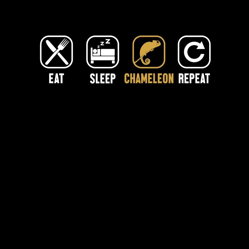 Eat Sleep Chameleon Repeat Panther Veiled Lover
