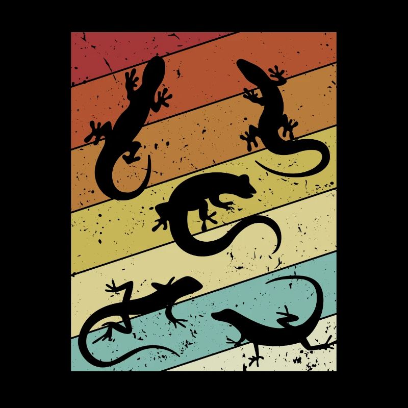 Retro Crested Lizard Gekkota Gecko Expert Leopard