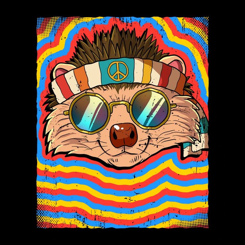 Hippie Hedgehog Psychedelic Trippy