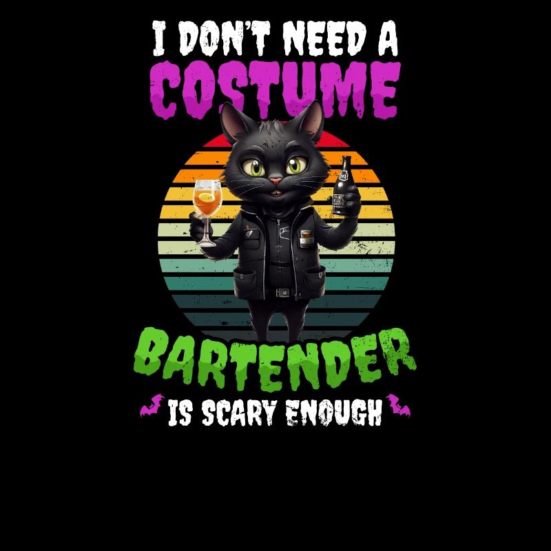 Halloween Barkeeper Don't Need Costume Scary