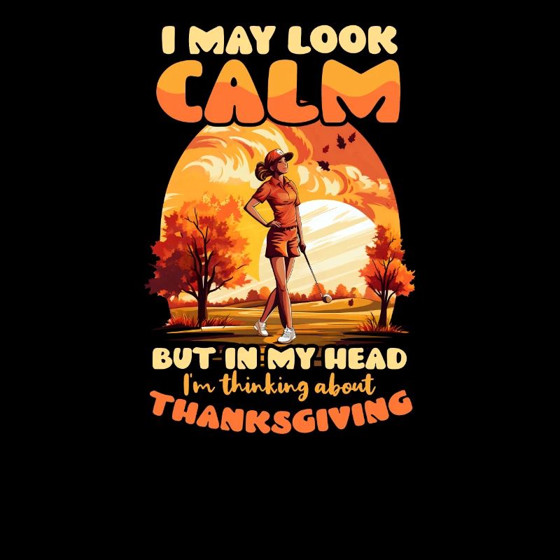 Thanksgiving Golf Look Calm Think Thanksgiving