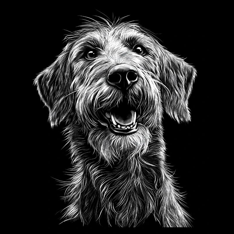 Irish Wolfhound Portrait Hunde Hund Wolfshund